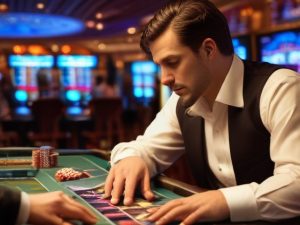 man playng baccarat
